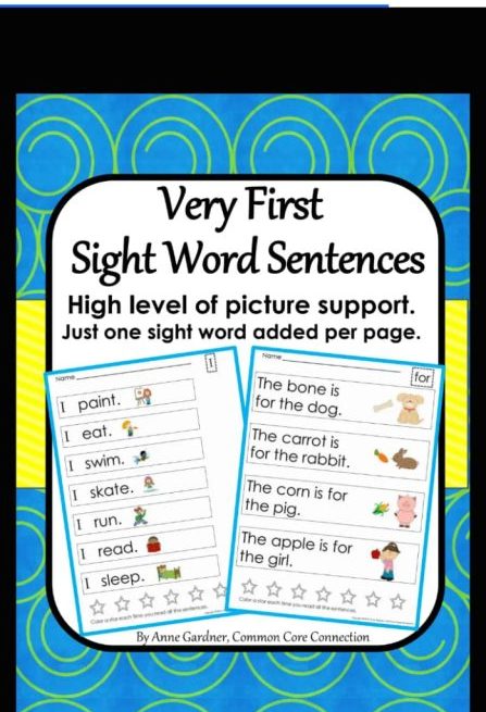 very first sight word sentencesReading phonics